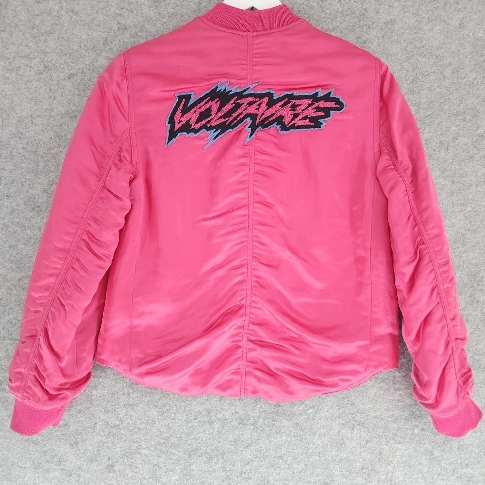 Zadig & Voltaire Ben Pink Fushia Bomber Jacket - Picture 3 of 10